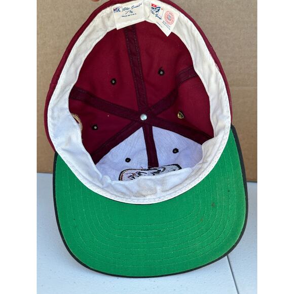 VINTAGE Florida Seminoles FSU THE GAME Hat Mens 7 3/8 Red Maroon Fitted W/ Pin * - Picture 8 of 10